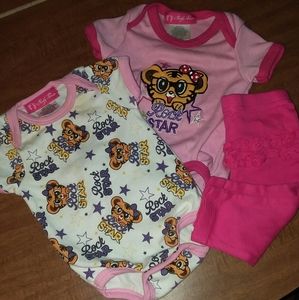 Baby girl onesie and pants